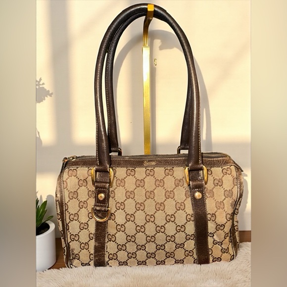 Vintage Gucci 2000-2015 Canvas Abbey D-Ring boston bag 130942002058 - Picture 1 of 10